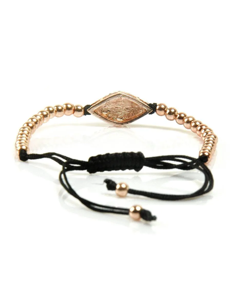 Rose Gold Evil Eye CZ Charm Bracelet