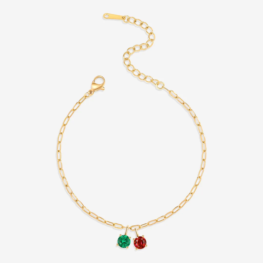 Round-Cut Birthstone Bracelet