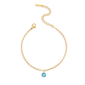 Round-Cut Birthstone Bracelet