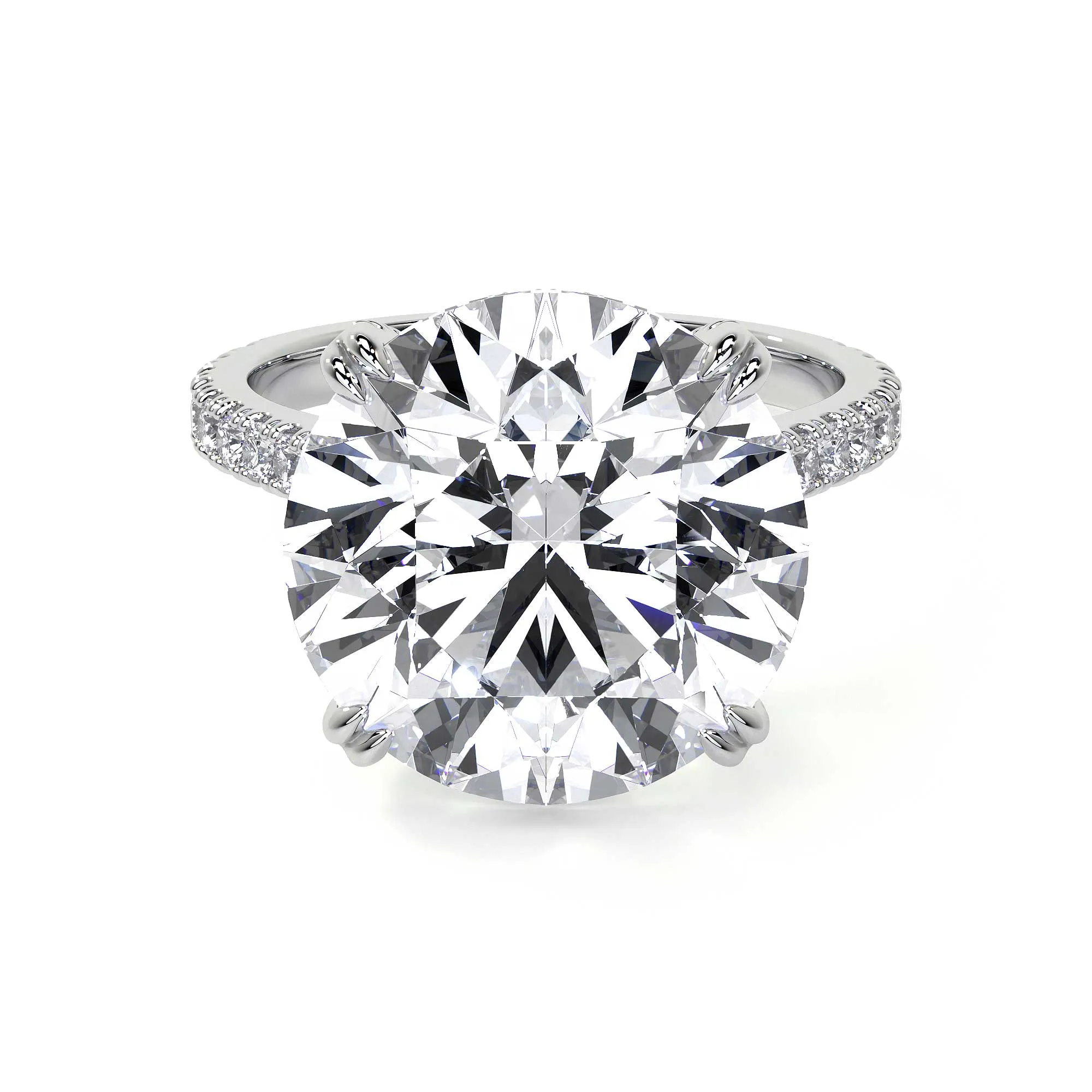 Round Solitaire Diamond Ring, 8.88 CT