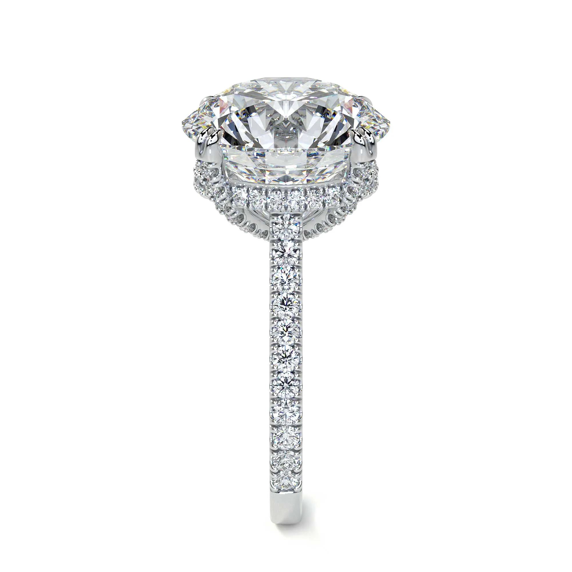 Round Solitaire Diamond Ring, 8.88 CT