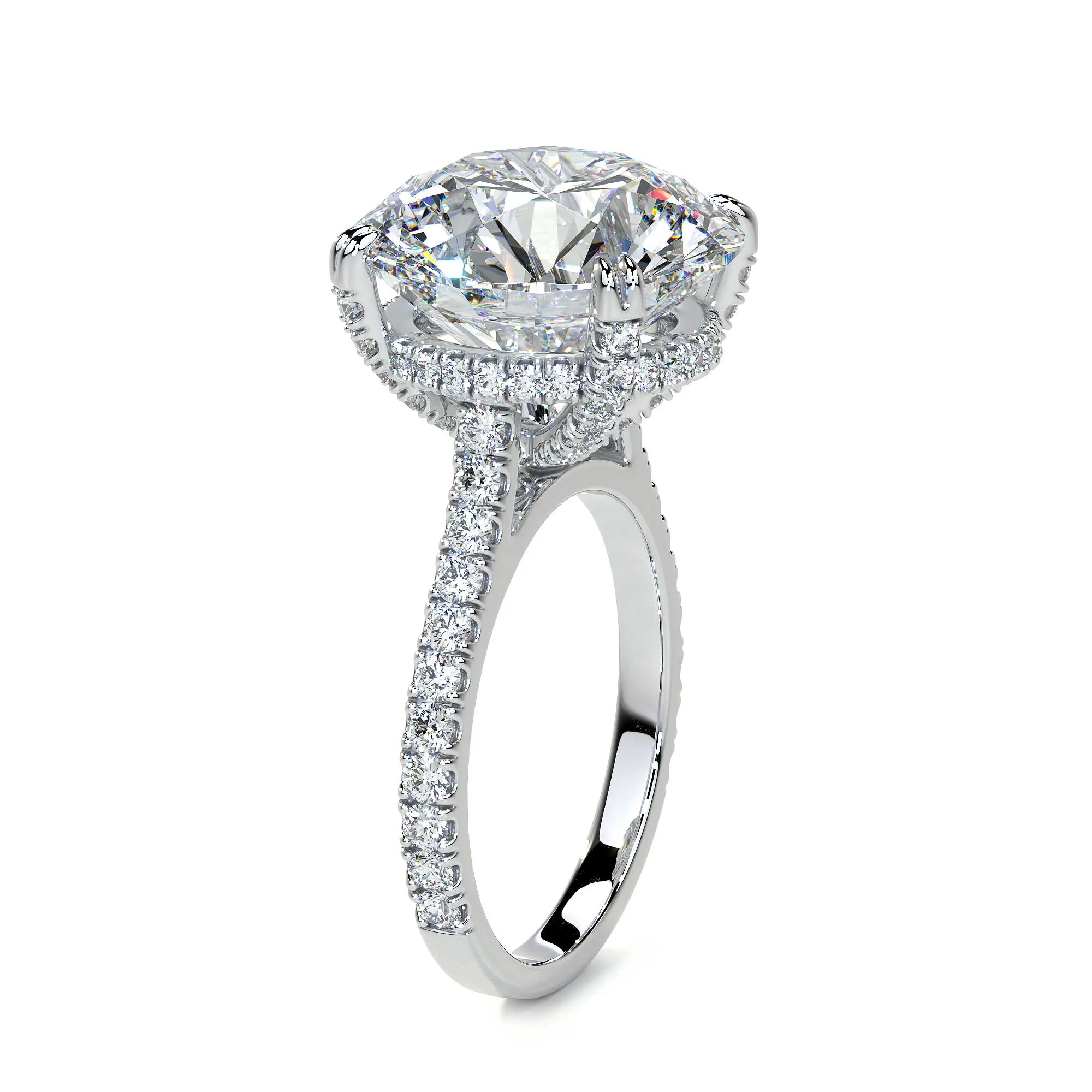 Round Solitaire Diamond Ring, 8.88 CT