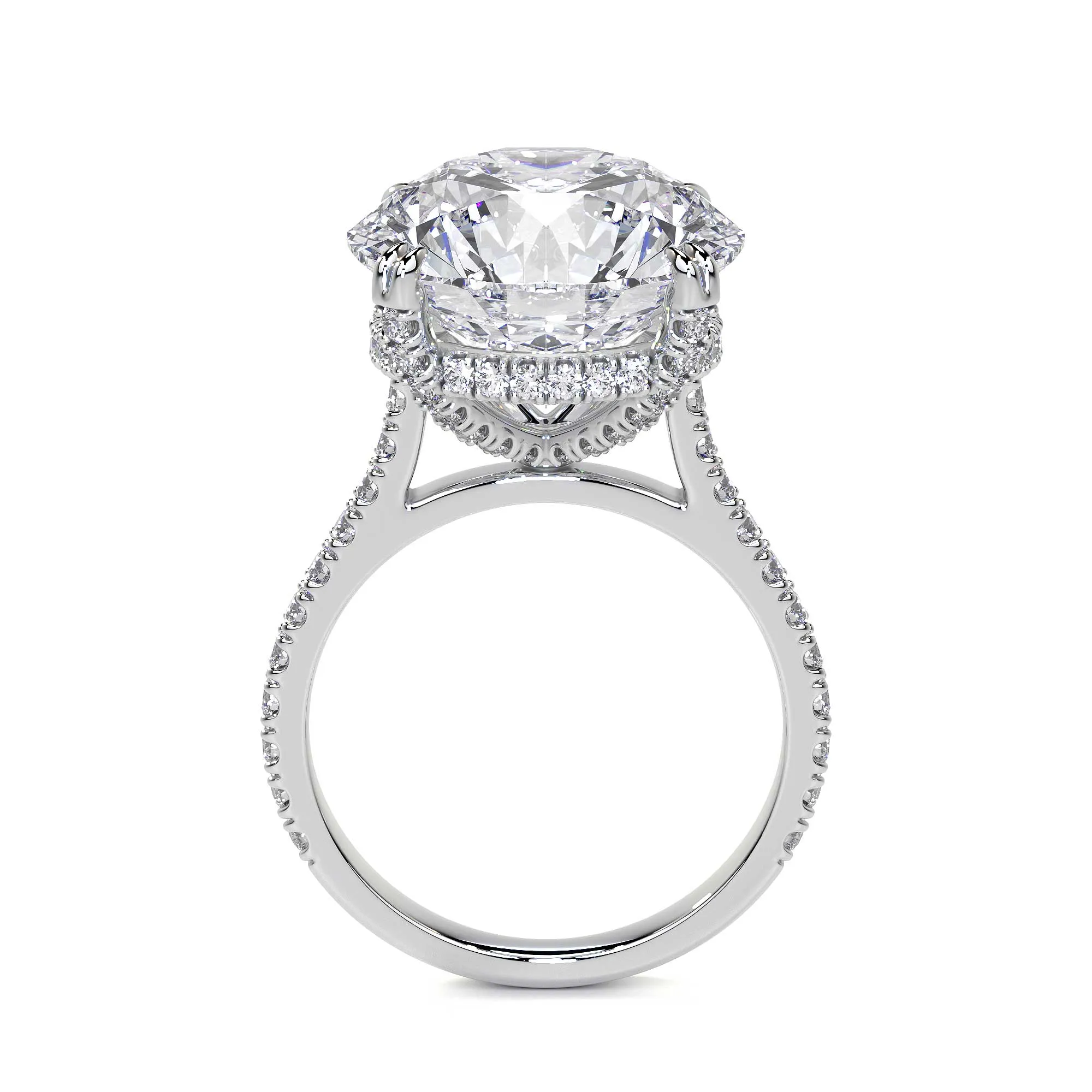 Round Solitaire Diamond Ring, 8.88 CT