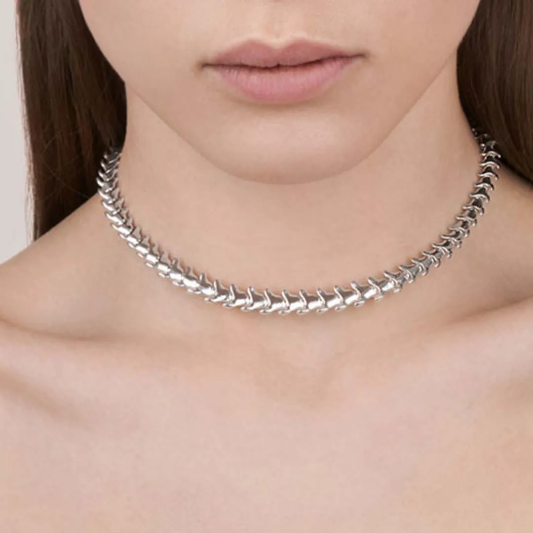 Serpent's Trace Choker - Silver