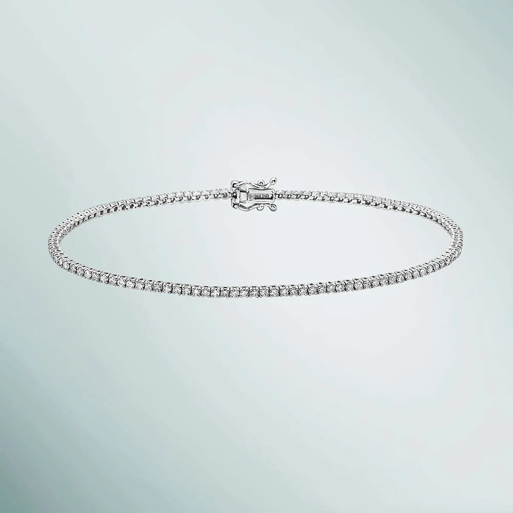 Showroom Collection Diamond Tennis Bracelet (1.00 ct.) 1.5 mm 4-Prongs Setting in 14K Gold