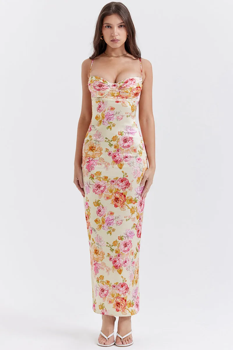 Sicilia Floral Print Maxi Dress