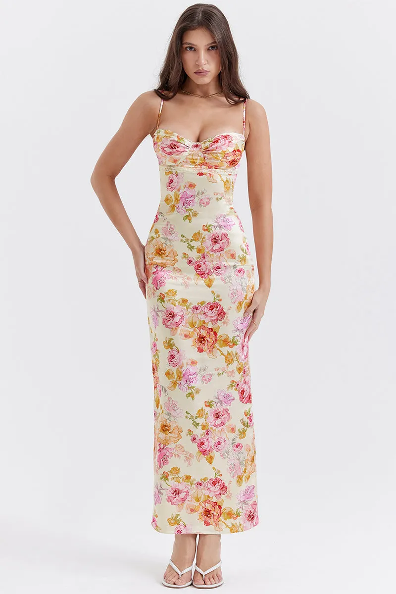 Sicilia Floral Print Maxi Dress