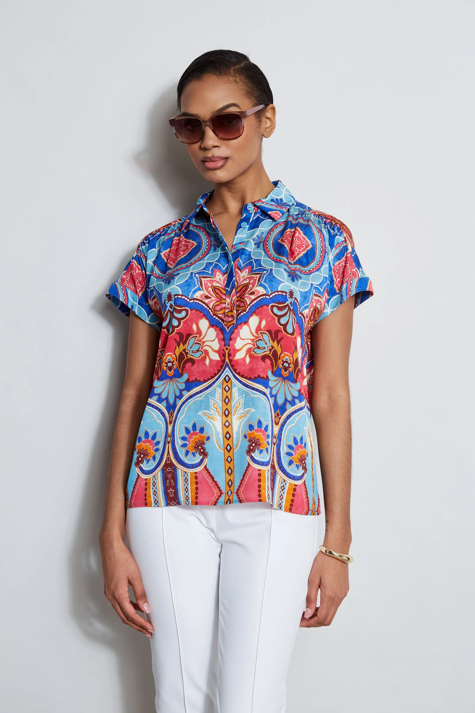 Silk Tapestry Floral Shirt