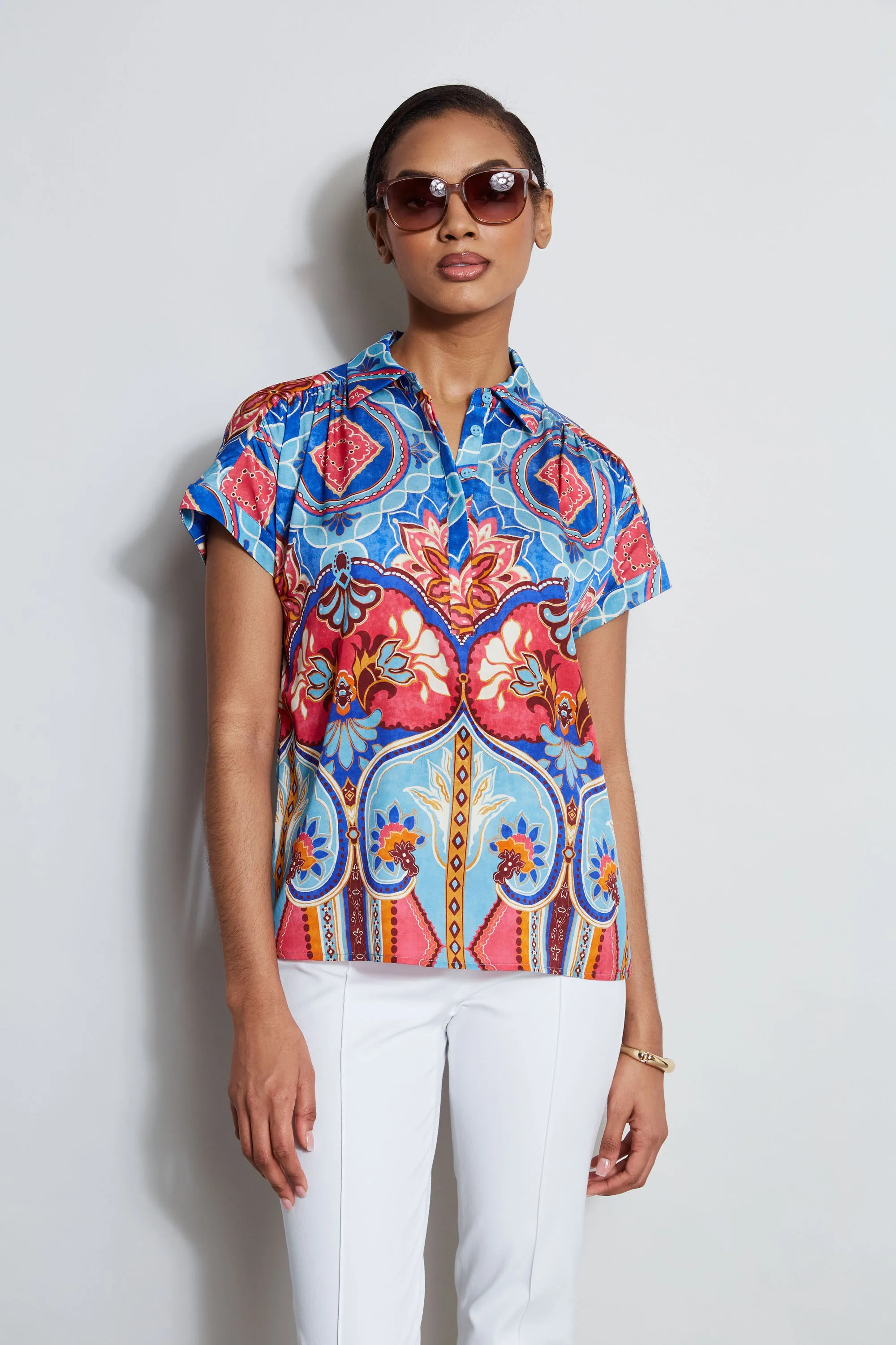 Silk Tapestry Floral Shirt