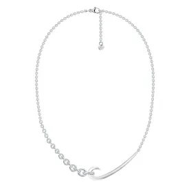 Silver Hook Chain Choker Necklace