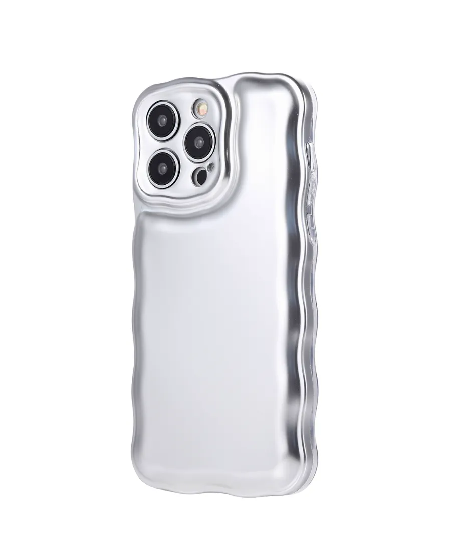 Silver Wavy Luxe Phone Case