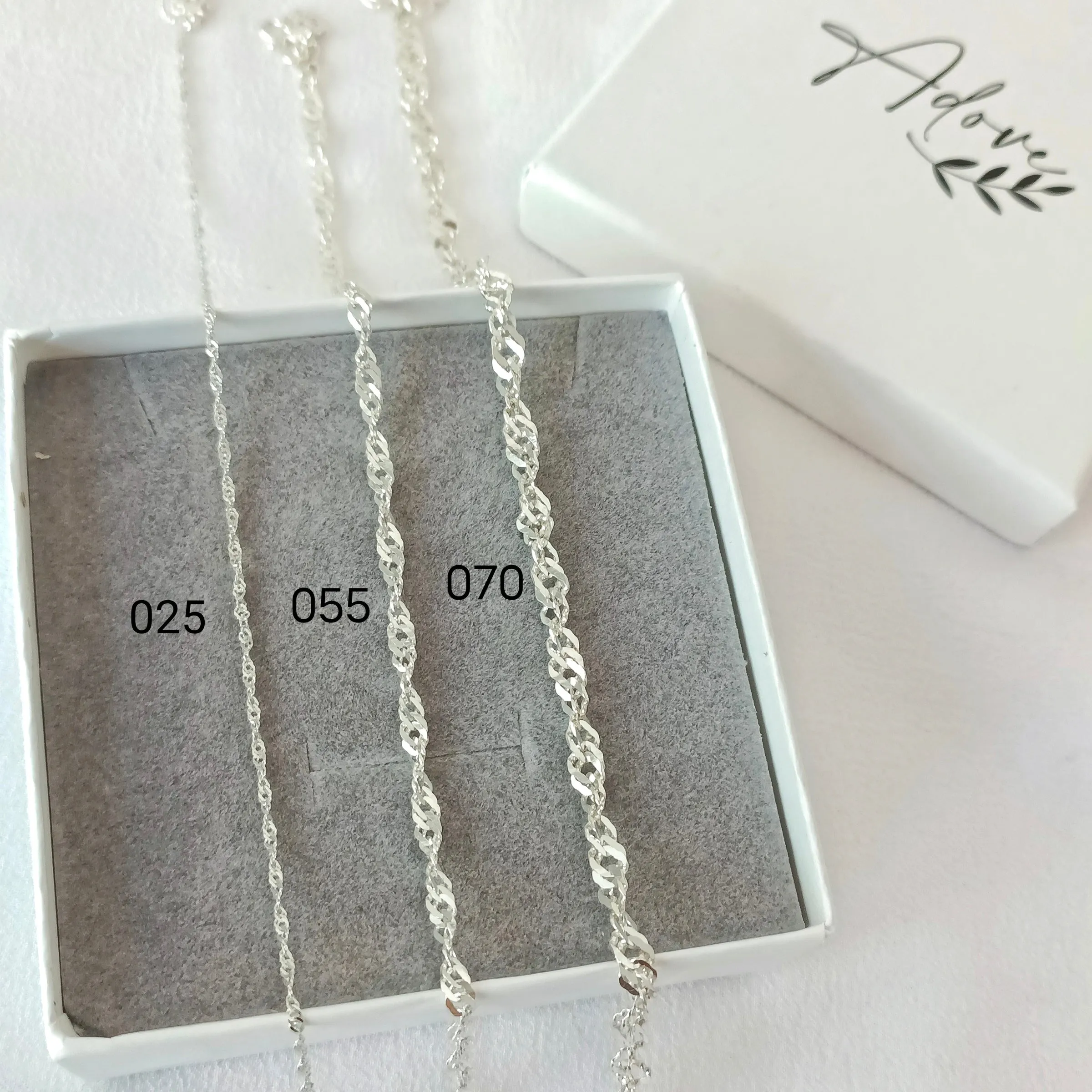 Spiral Chain Anklet Silver 925