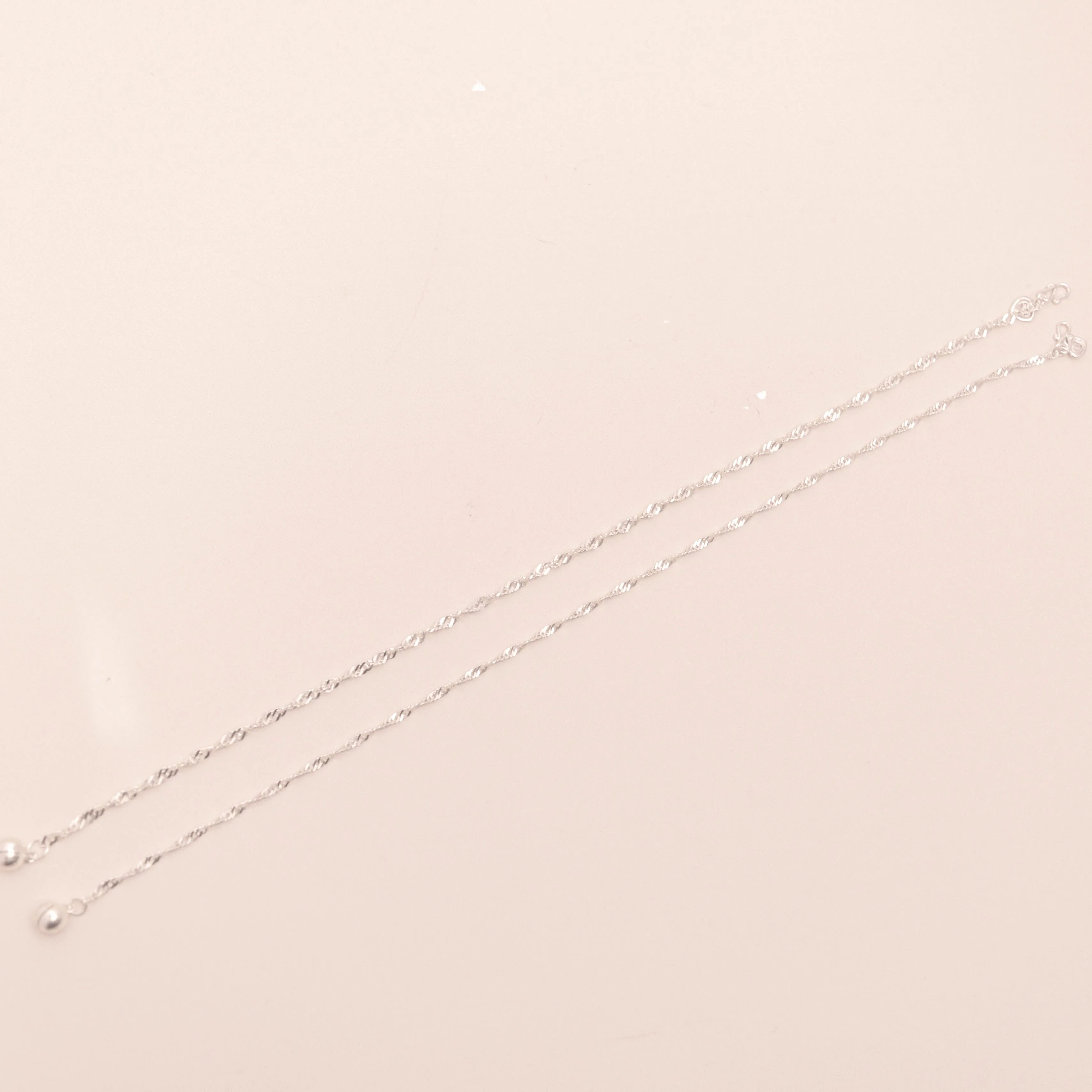 Spiral Chain Anklet Silver 925