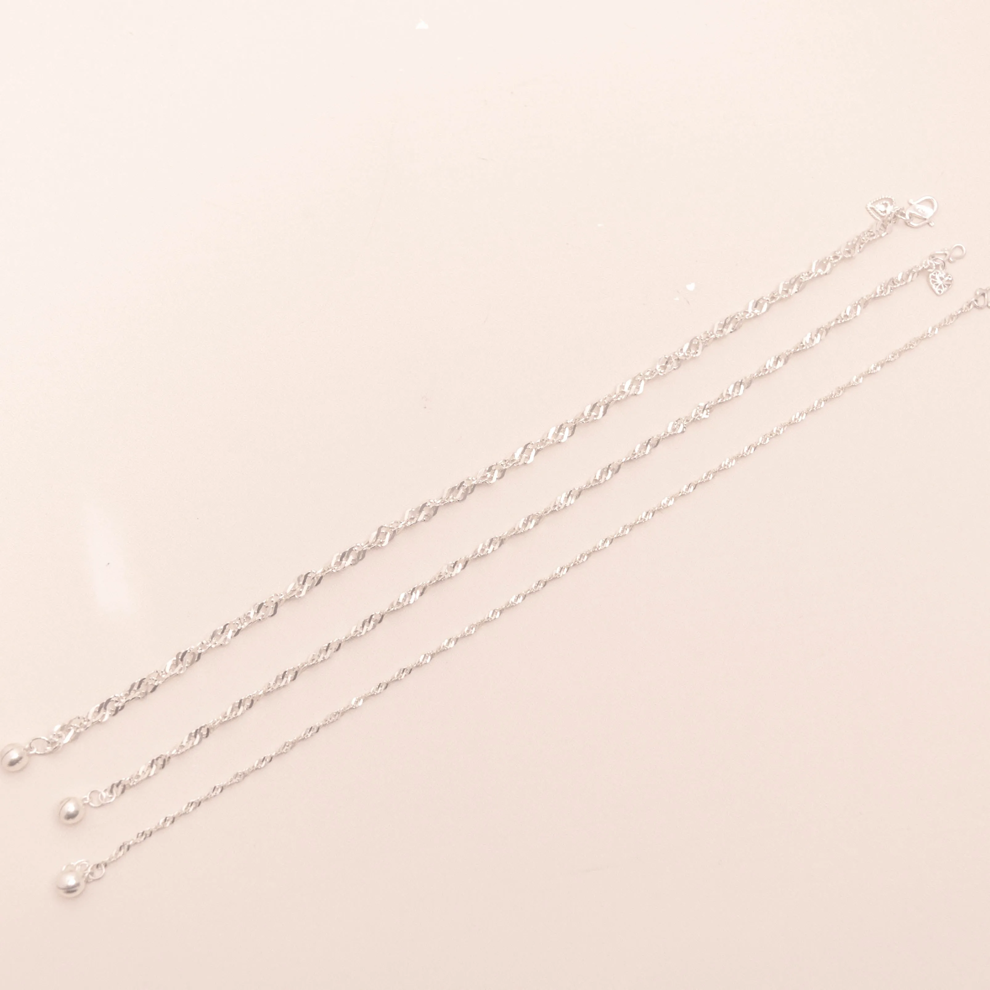 Spiral Chain Anklet Silver 925