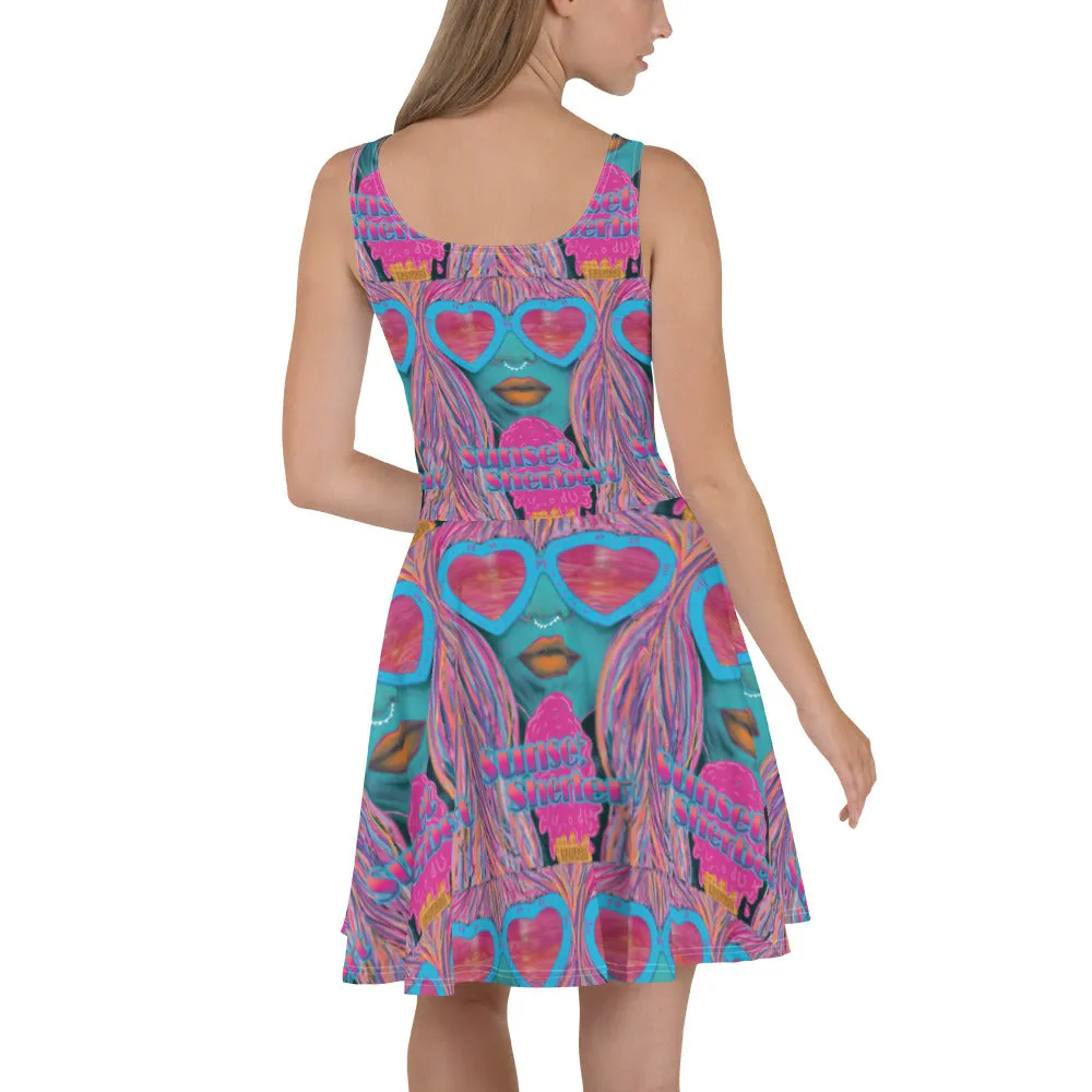 Sunset Sherbert Skater Dress