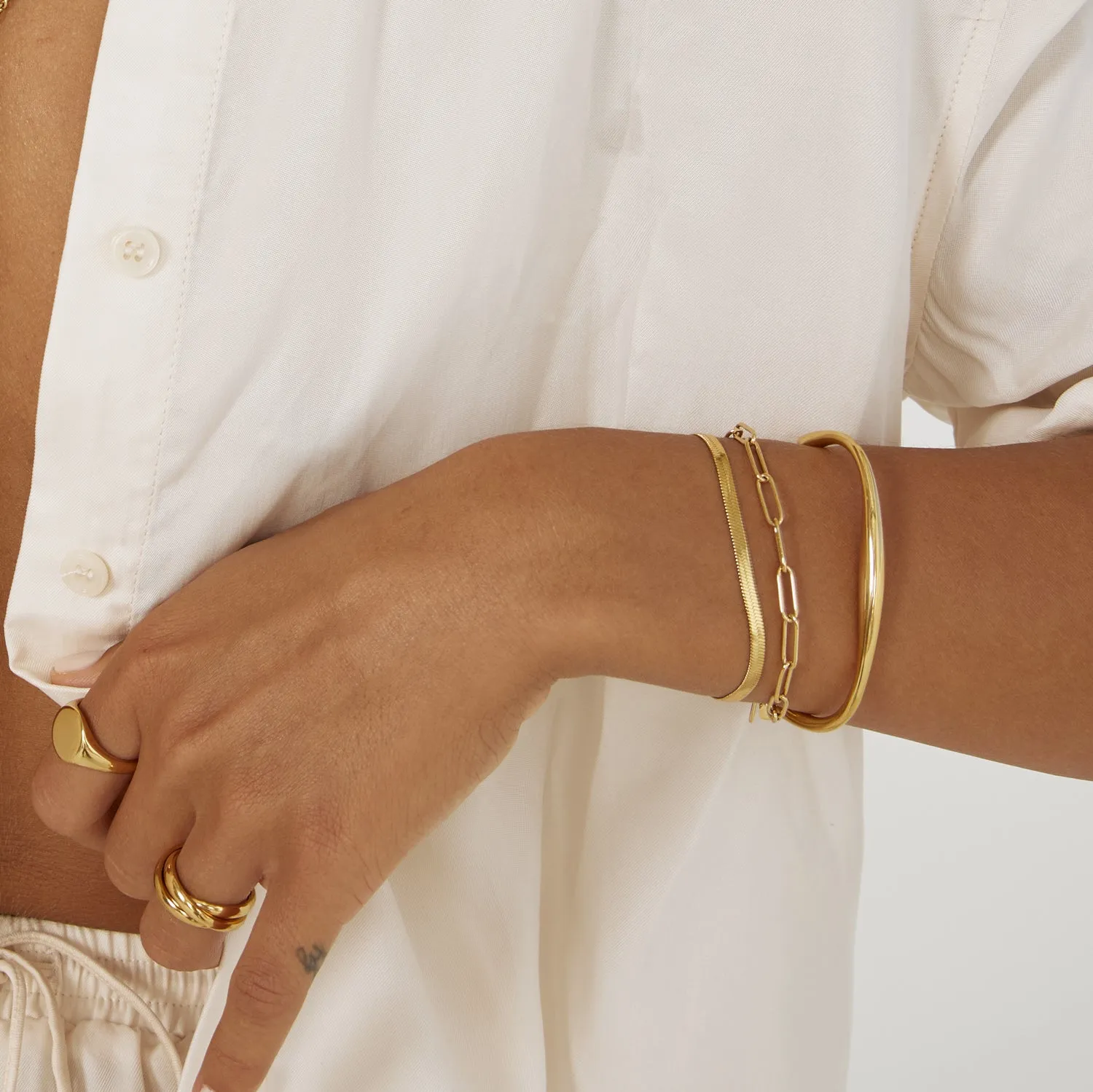 Sylvia Gold Snake Chain Bracelet