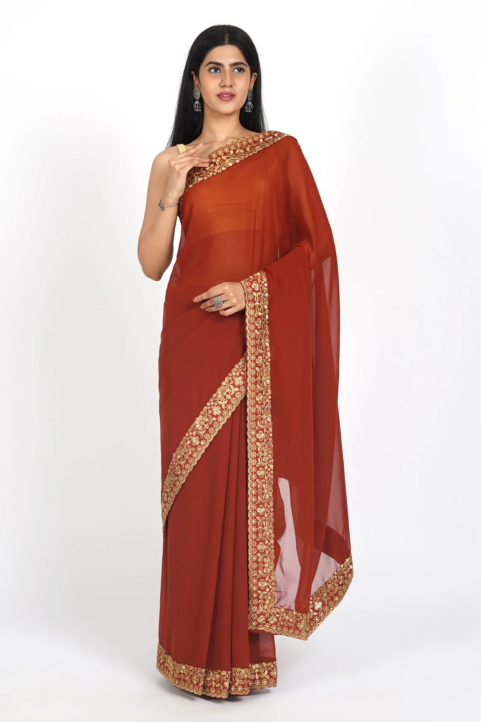 Teejh Chandrika Georgette Saree