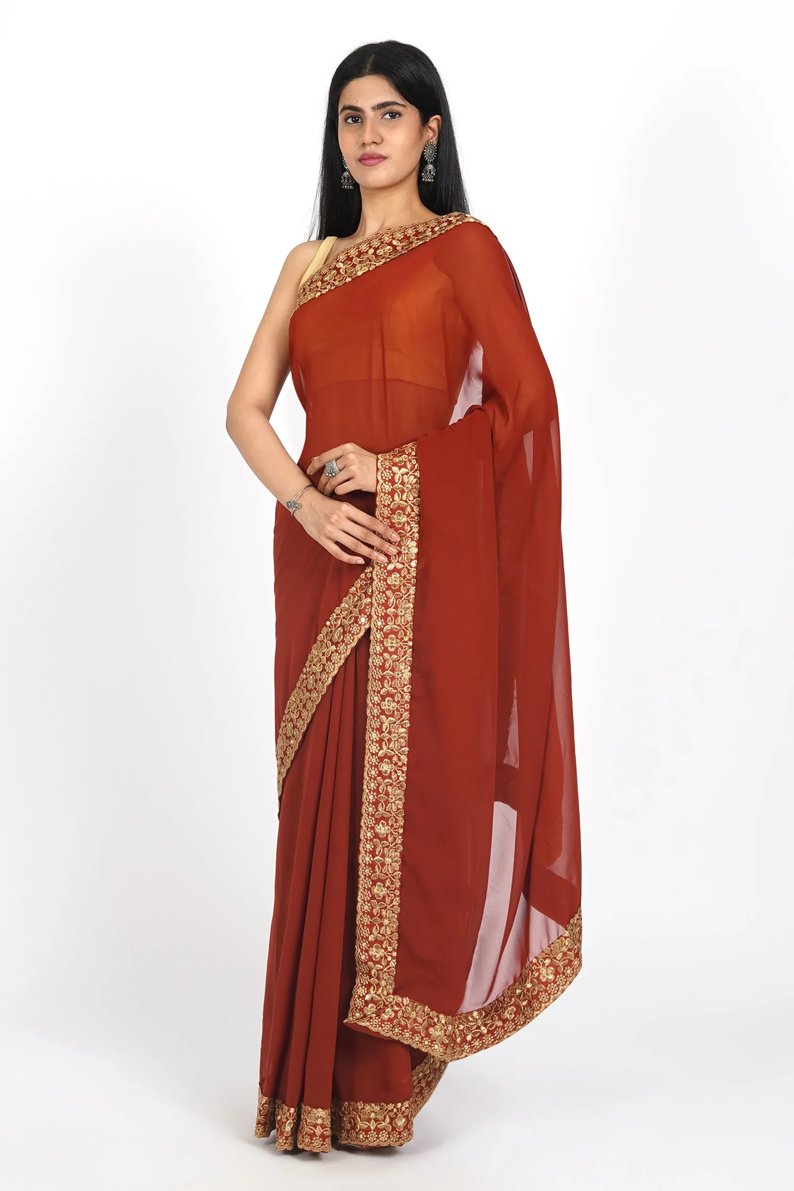 Teejh Chandrika Georgette Saree