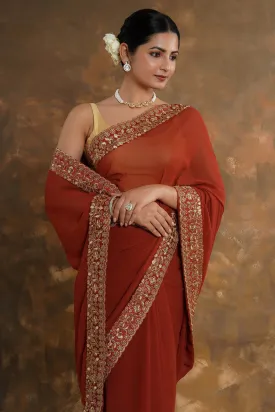 Teejh Chandrika Georgette Saree