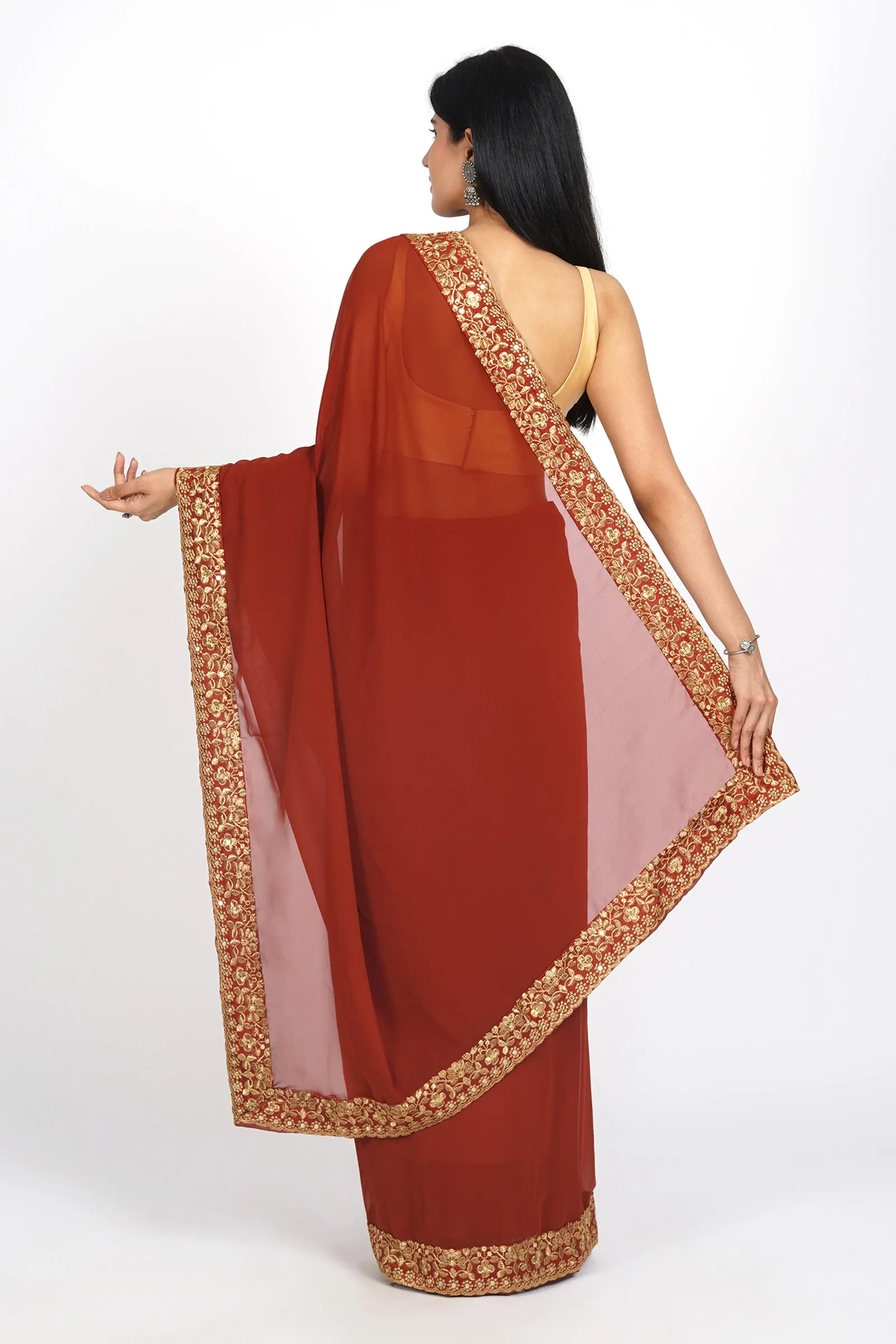 Teejh Chandrika Georgette Saree