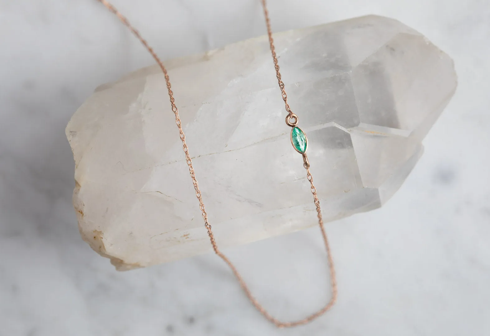 Teensy Emerald Necklace