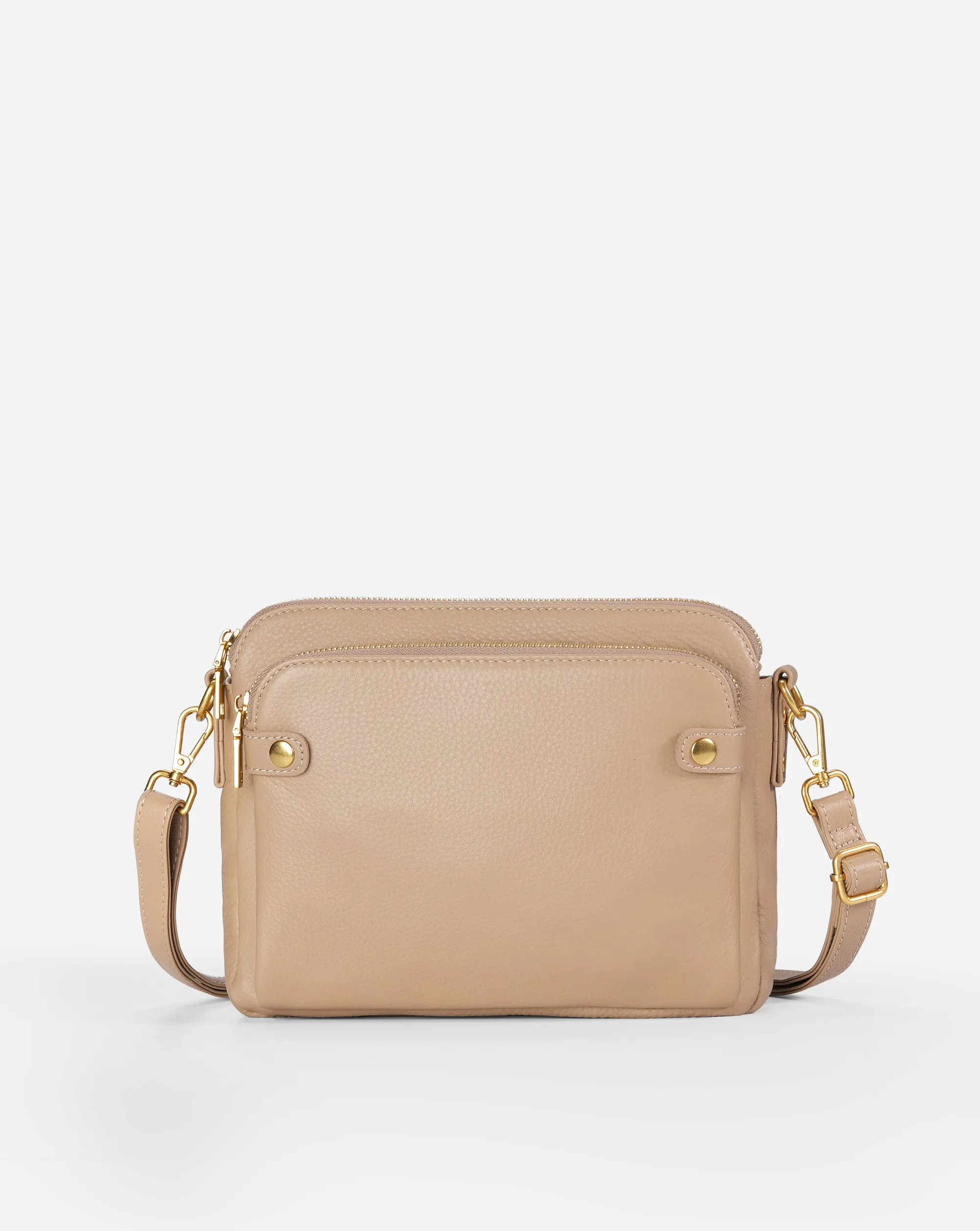 The Bali Three-Layer Leather Crossbody Shoulder & Clutch Bag