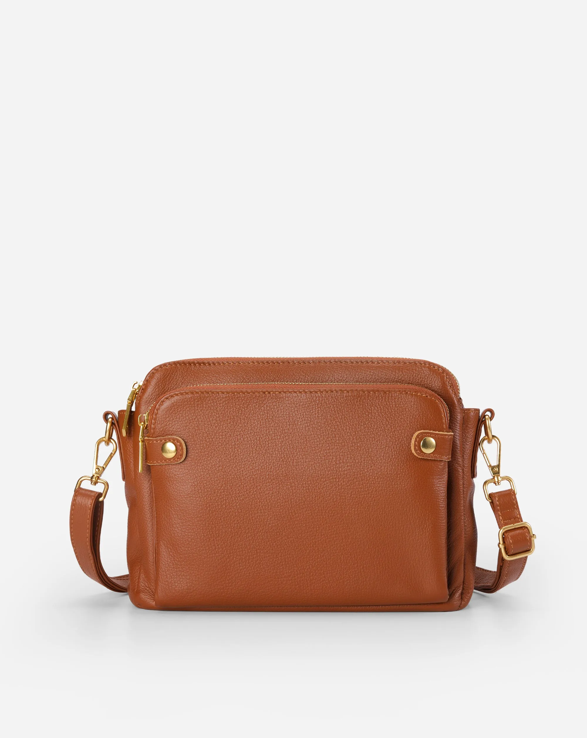 The Bali Three-Layer Leather Crossbody Shoulder & Clutch Bag