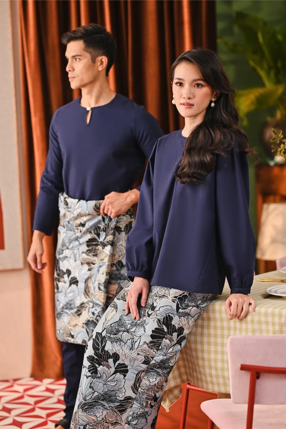 The Capai Women Jacquard Skirt - Borneo Sky