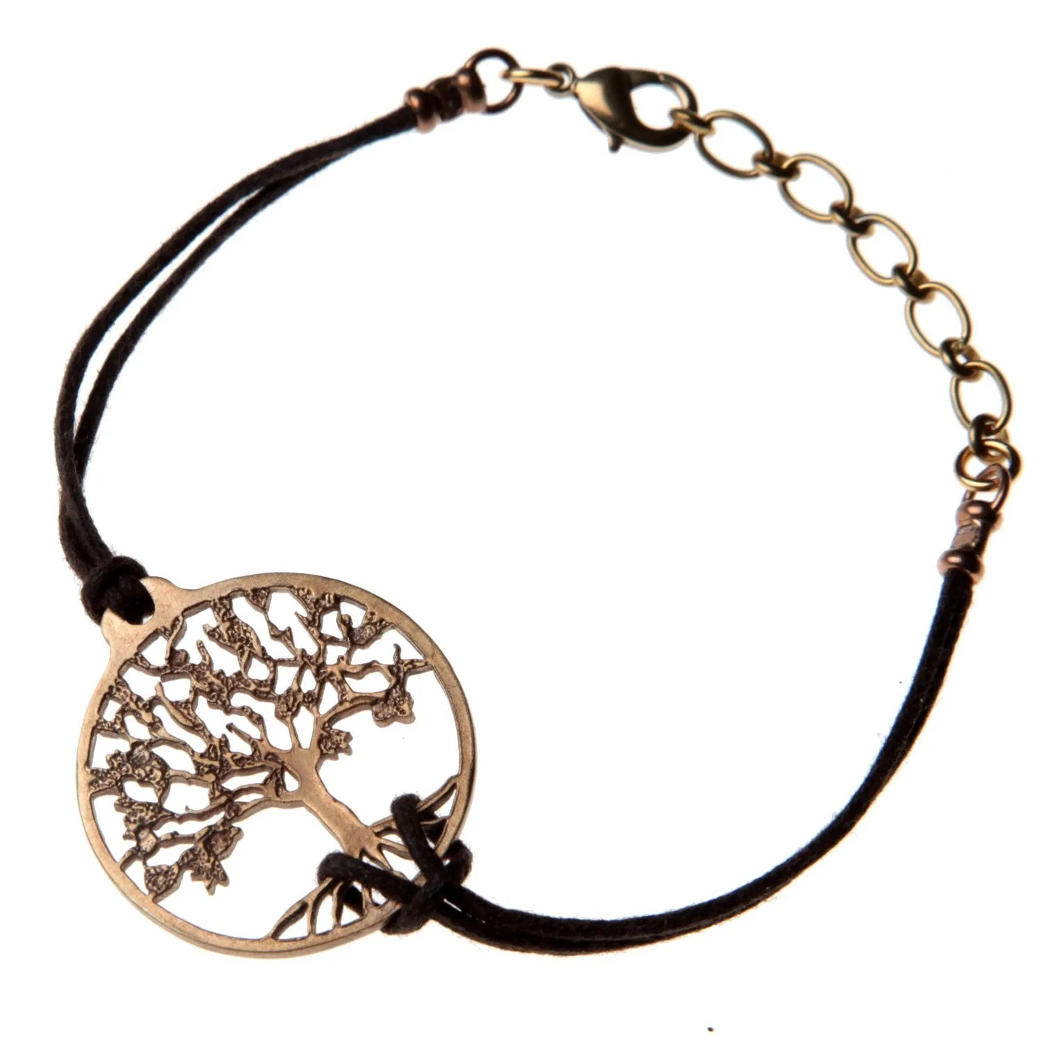 Tree of Life Delicate Peace Bronze Adjustable Bracelet (Wholesale)