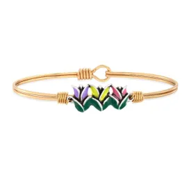 Tulips Bangle Bracelet in Multicolor