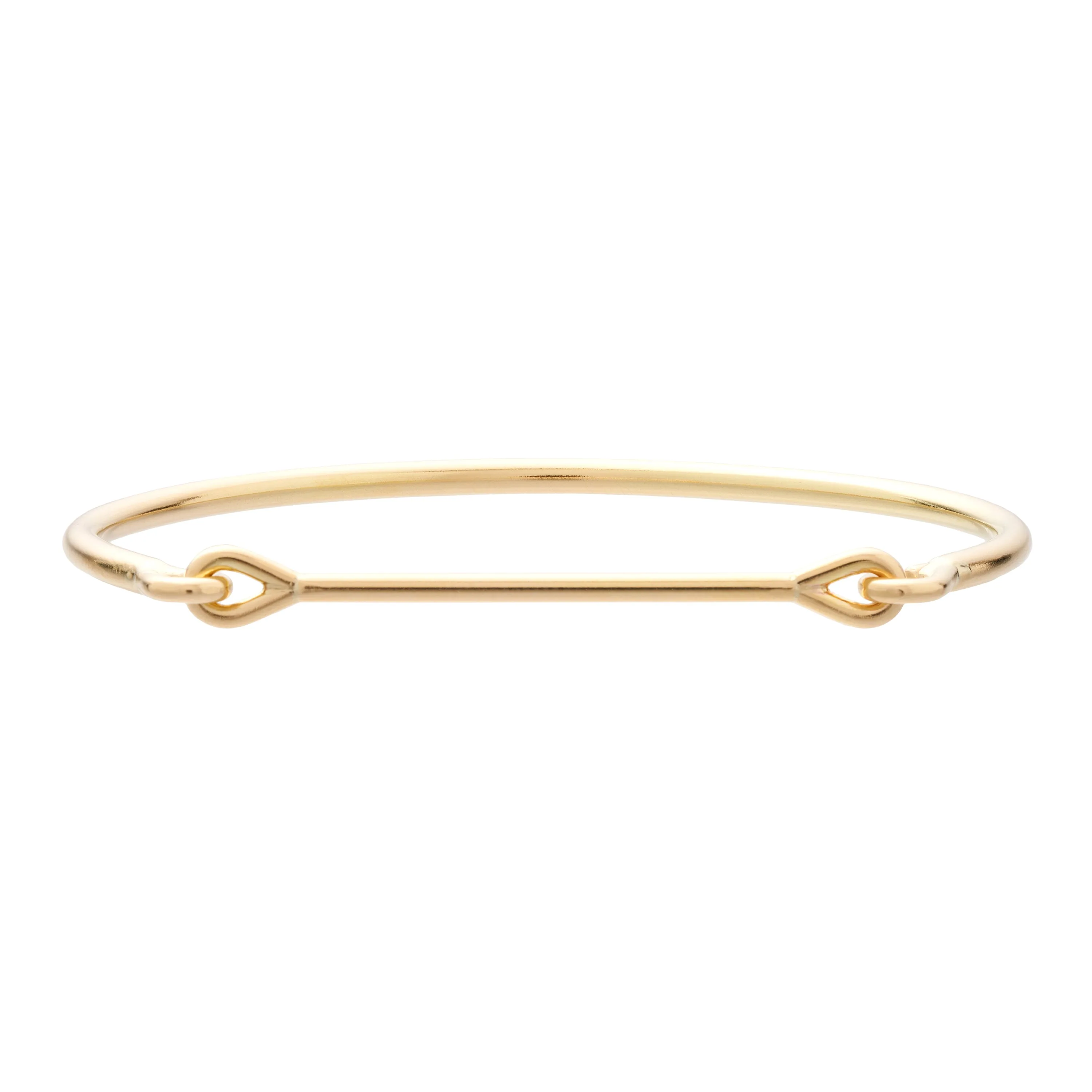 Tura Sugden 18k Yellow Gold Needle Eye Classic Cuff Bracelet