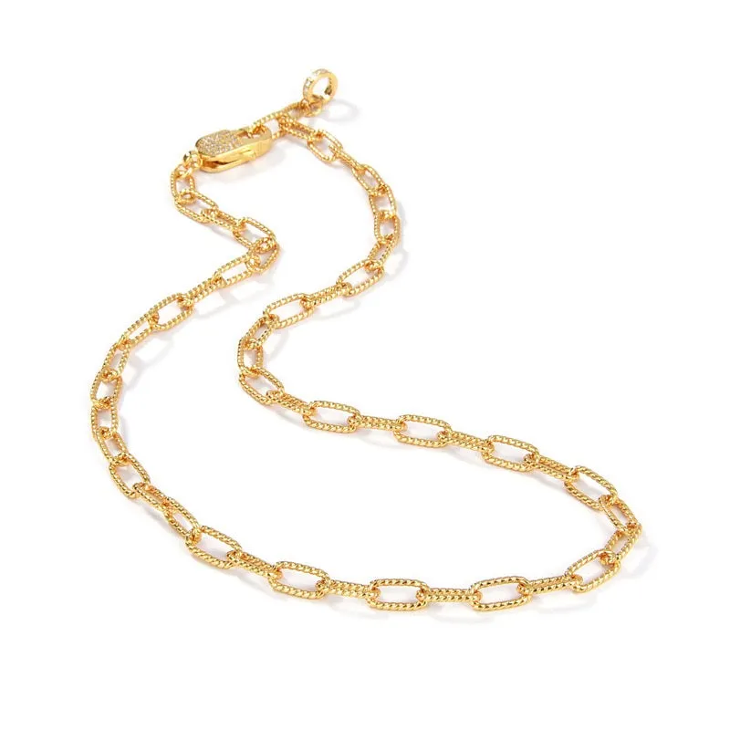 Twisted Gold CZ Necklace and Bracelet (Purchase Individually)