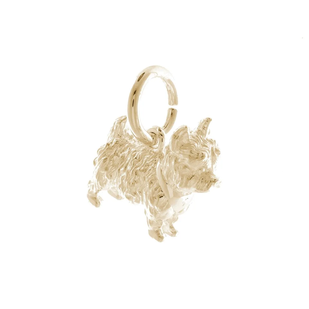 West Highland Terrier Solid Gold Dog Charm