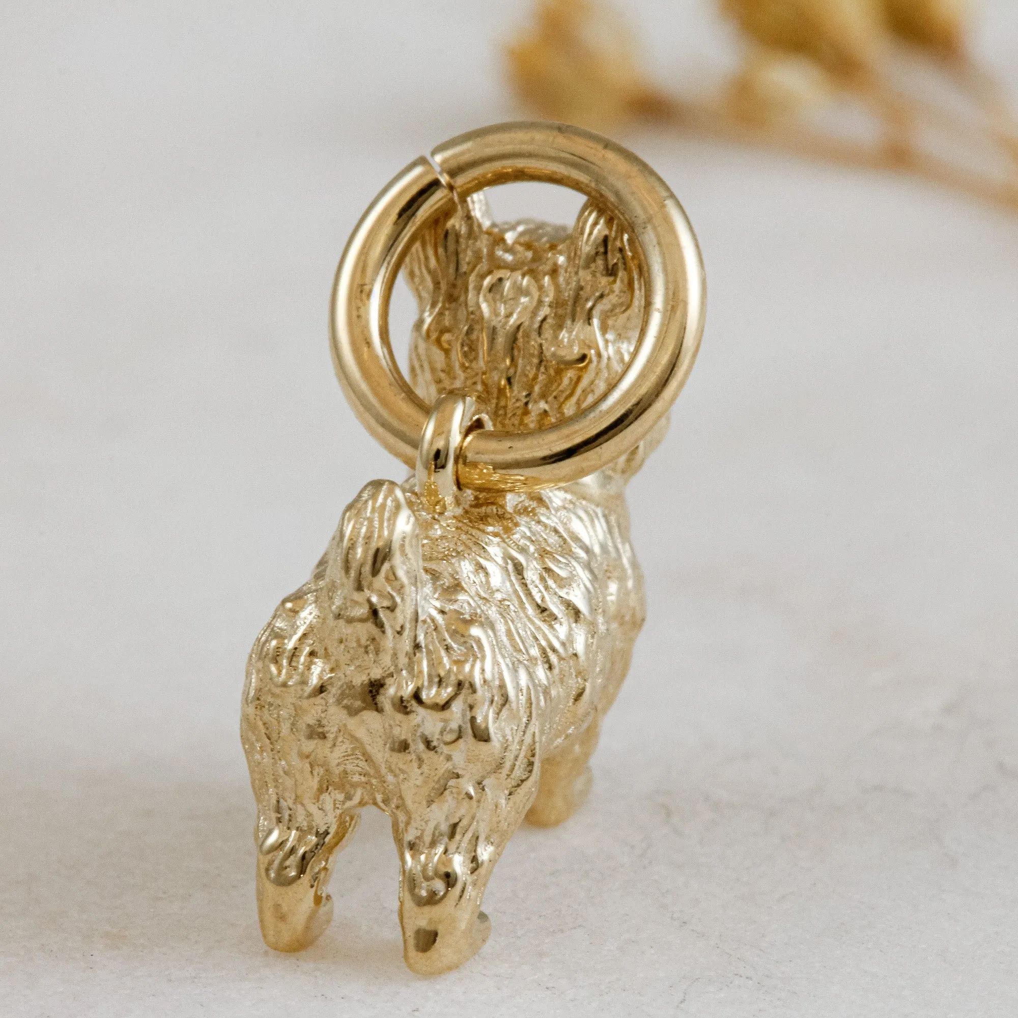 West Highland Terrier Solid Gold Dog Charm