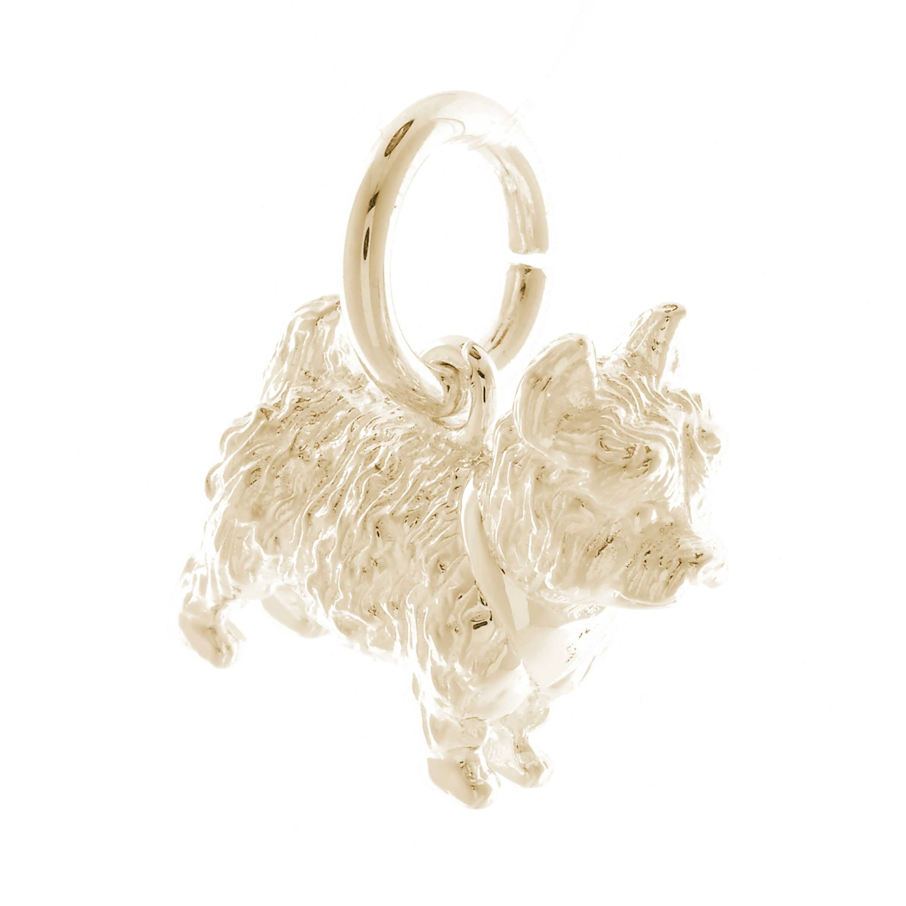 West Highland Terrier Solid Gold Dog Charm