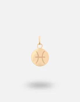 Zodiac Disc Charm Pendant - Pisces